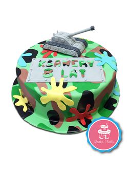 Tort paintball - Tort moro z czołgiem
