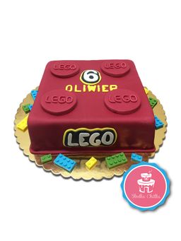 Tort klocek Lego - Tort w kształcie klocka Lego