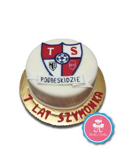 Tort Podbeskidzie - Okrągły tort z logo Podbeskidzia