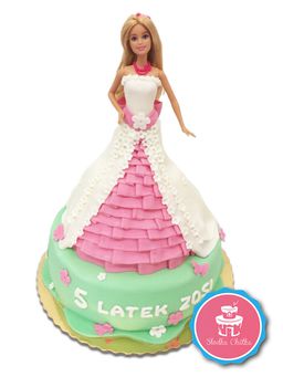 Tort Barbie - Tort z lalką Barbie w sukni