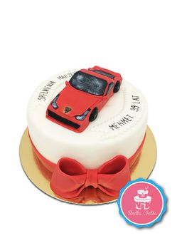 Tort z samochodem - Tort dla wielbicieli szybkich samochodów