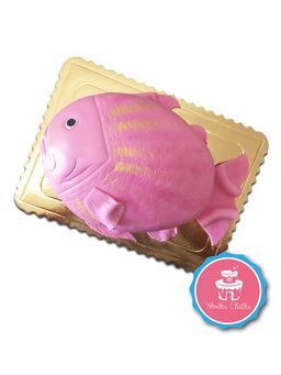Tort rybka - Tort 3D w kształcie różowej rybki
