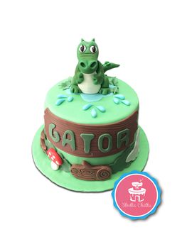 Tort aligator - Tort z małym aligatorkiem