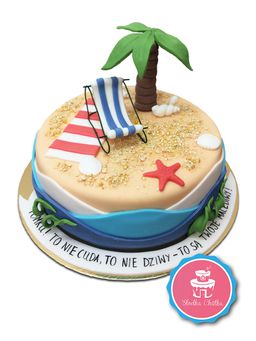 Tort plaża - Tort dla miłośników Malediwów
